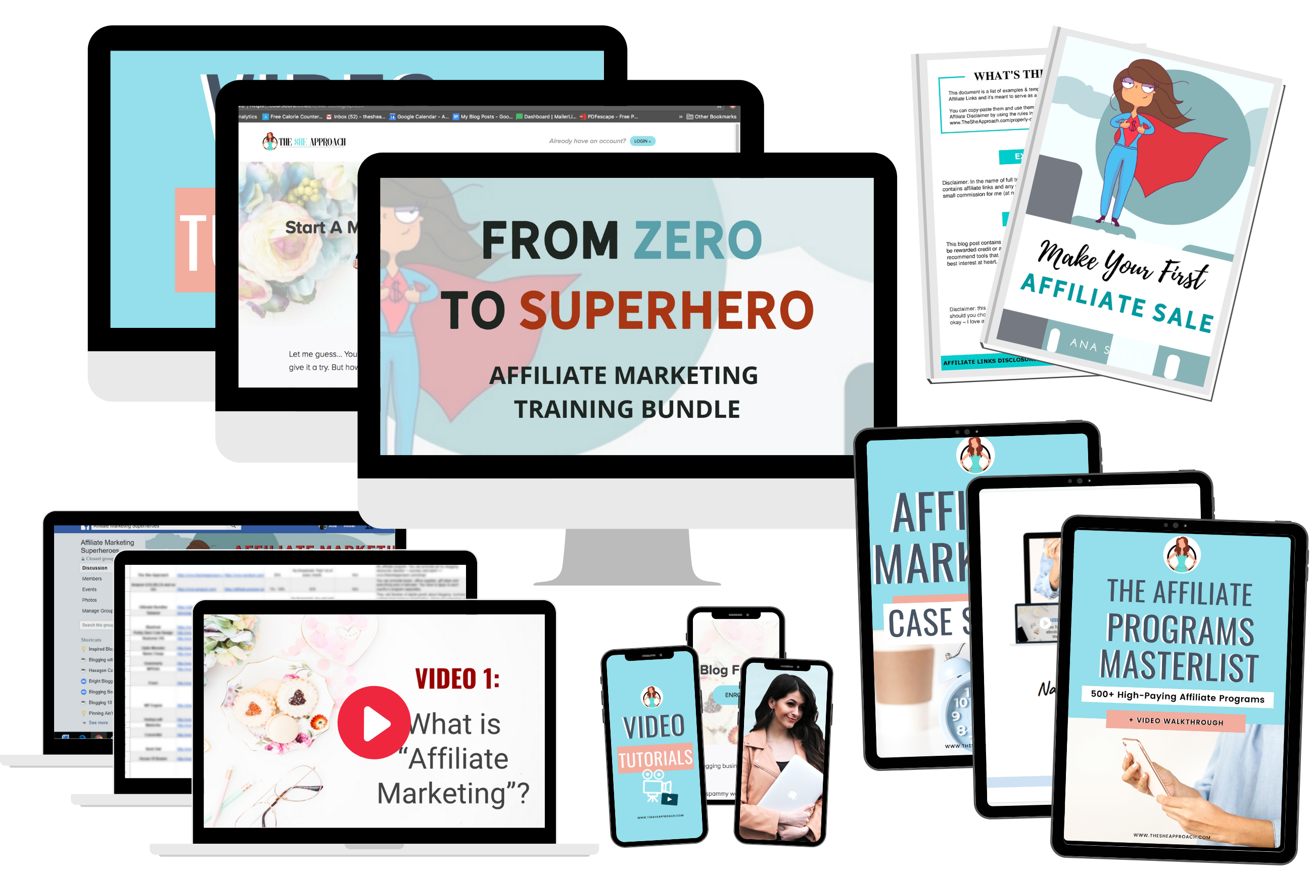 From Zero to superhero affiliate marketing training bundle