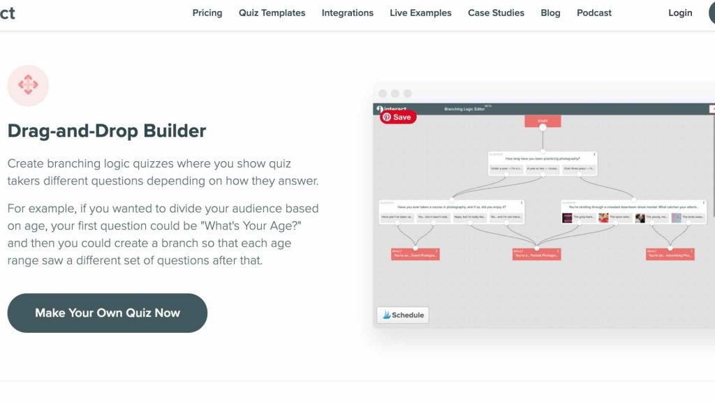 Interact drag and drop builder