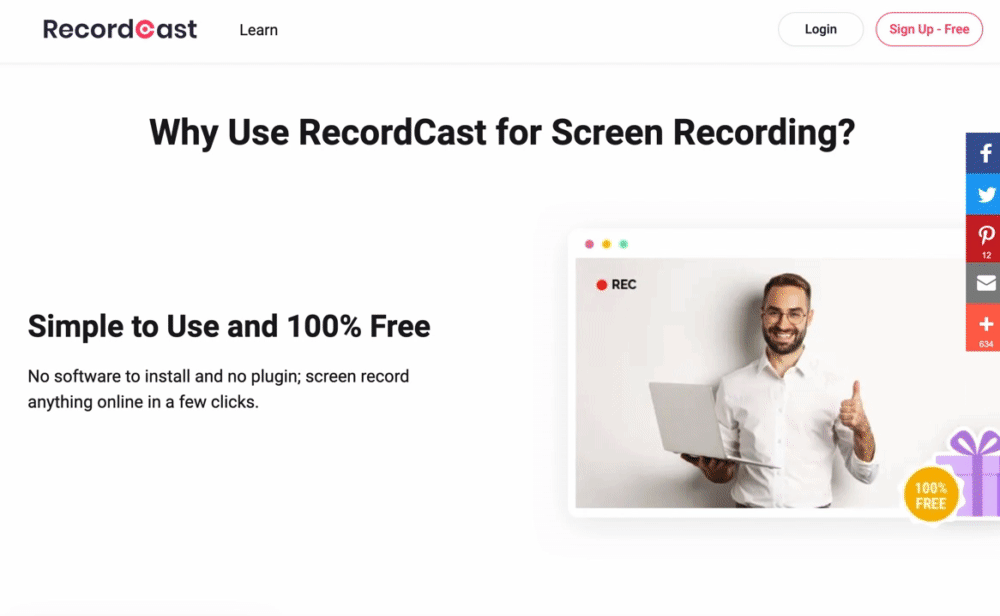 RecordCast features