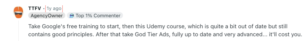 14 Top Google Ads Agency Courses in 2025: Is A Google Ad Certification Worth It? top google ads agency courses on reddit 02 top google ads agency course on reddit 03