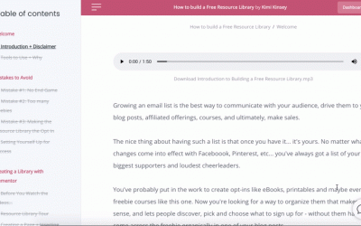 [Free] How to Build a Free Resource Library by Kimi Kinsey