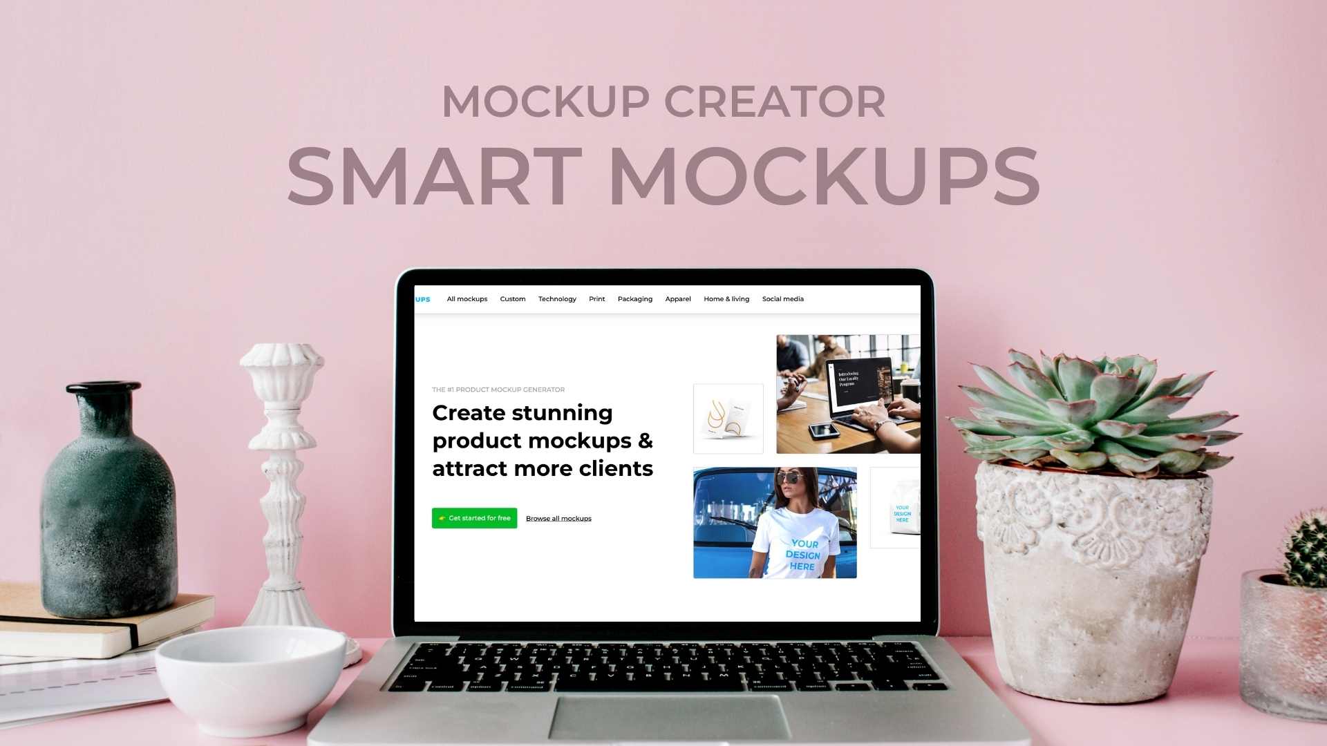 Create stunning product mockups easily and online - Smartmockups