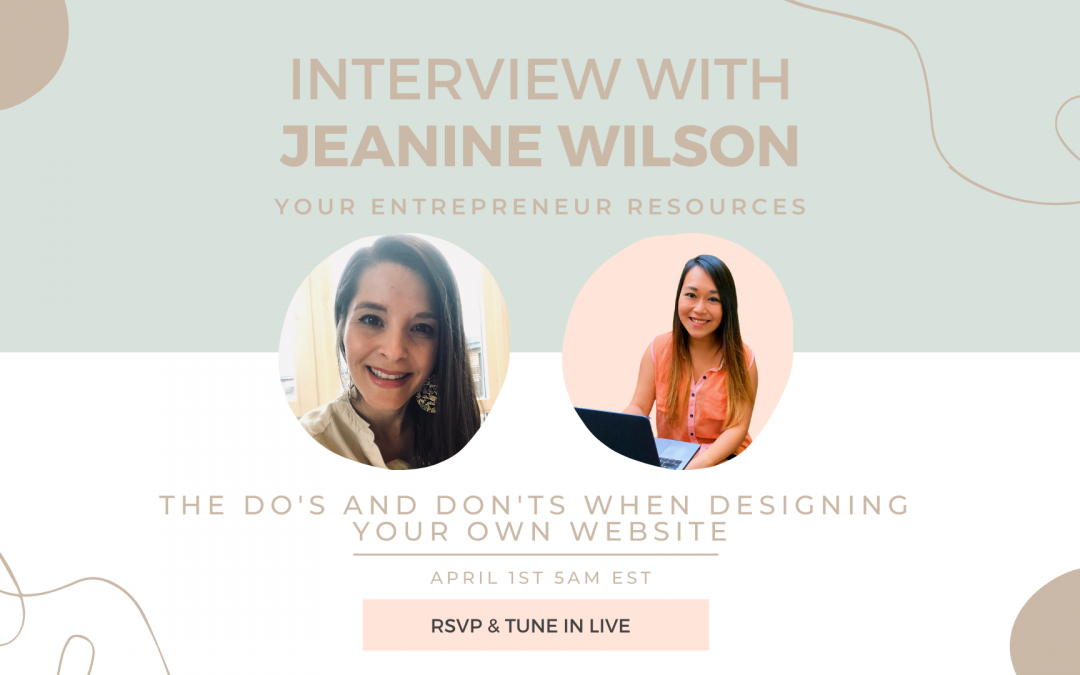 The do’s and don’ts when designing your own website with Jeanine Wilson